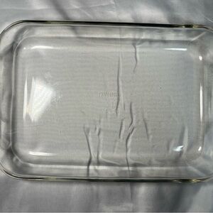 Vintage PYREX 233-N Clear Glass 3 Qt. 13"x9x2" (33x23x5cm) Baking Casserole Dish